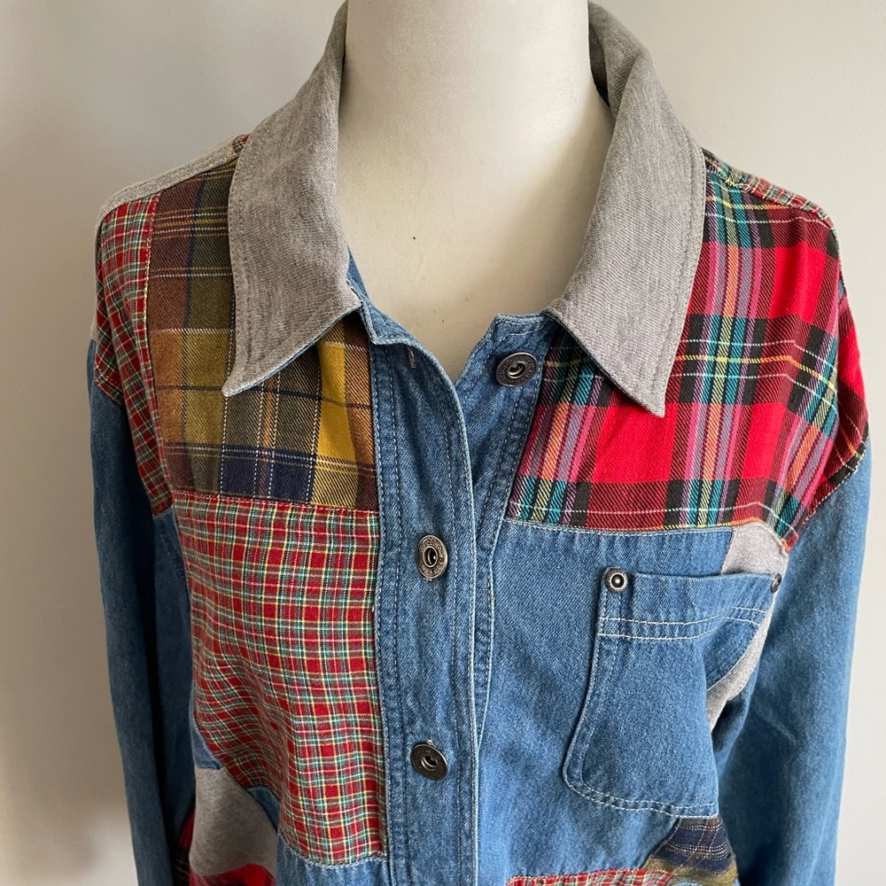Patchwork Denim Jacket - image 3